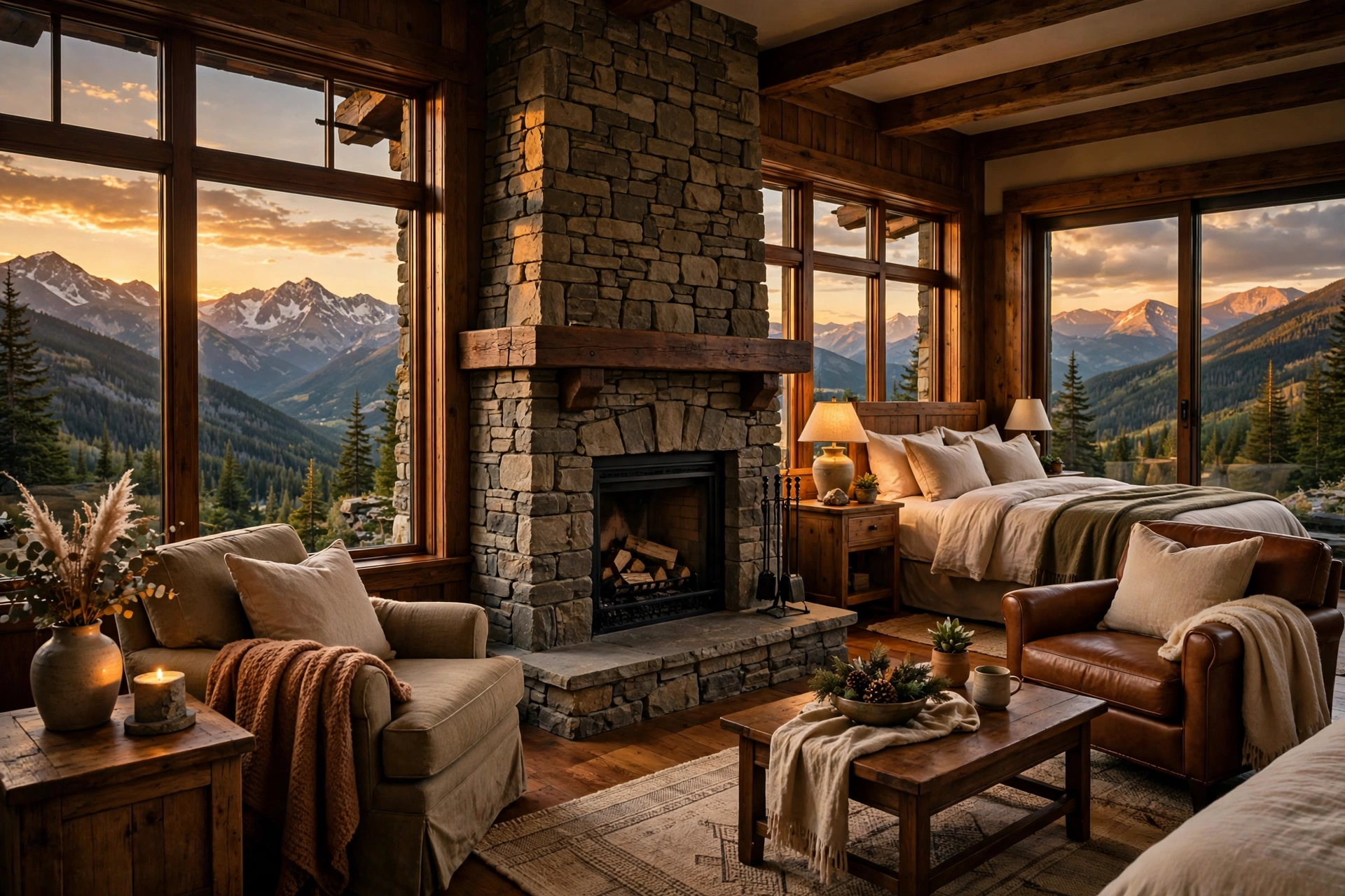 Mountain lodge suite